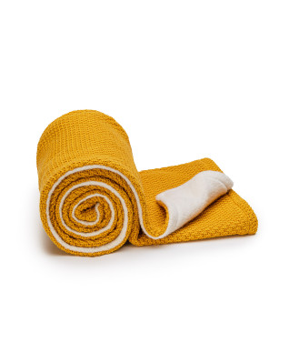 T-TOMI Knitted blanket WARM Mustard