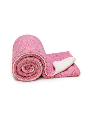 T-TOMI Knitted blanket WARM Raspberry
