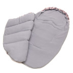 T-TOMI Footmuff Grey flowers