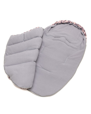 T-TOMI Footmuff Grey flowers