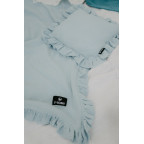 T-TOMI Muslin blanket with ruffles Blue 
