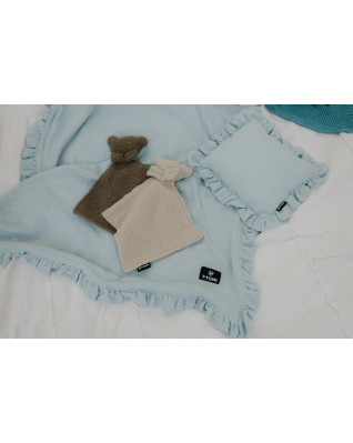 T-TOMI Muslin blanket with ruffles Blue 