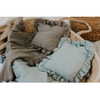T-TOMI Muslin pillow with ruffles Mint