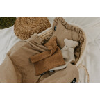 T-TOMI Muslin pillow with ruffles Beige