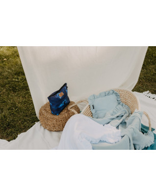 T-TOMI Muslin pillow with ruffles White 