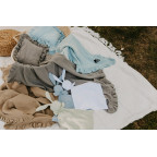 T-TOMI Muslin pillow with ruffles White 