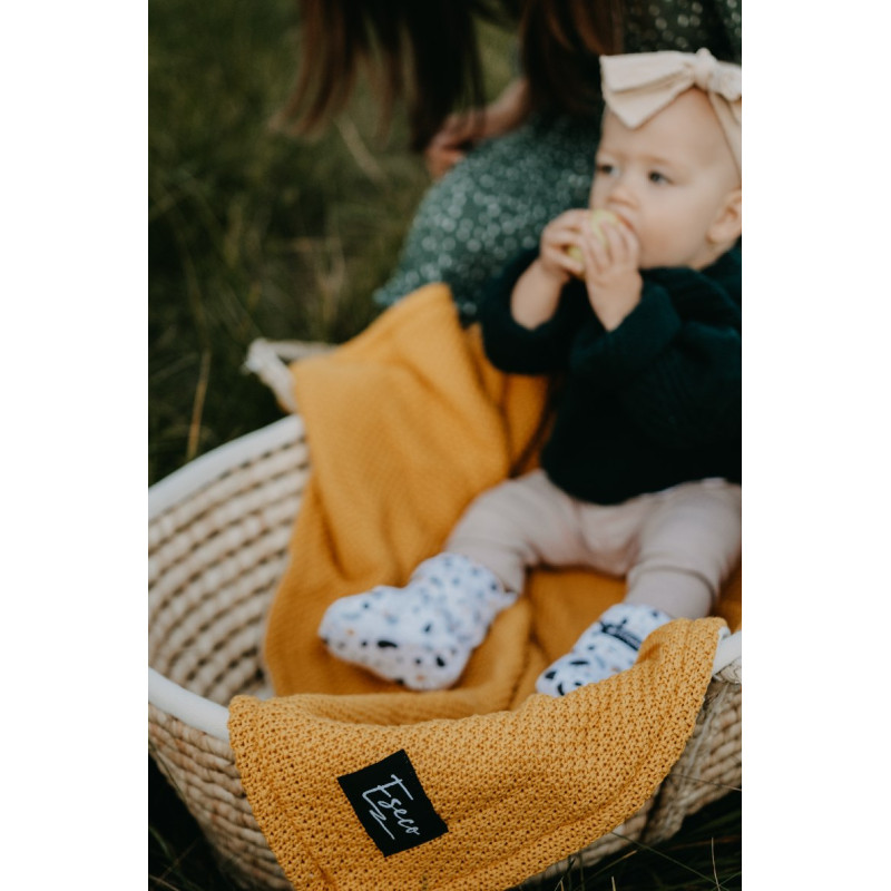 T-TOMI Knitted blanket Mustard