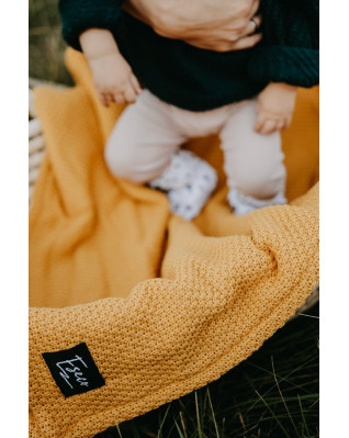 T-TOMI Knitted blanket WARM Mustard