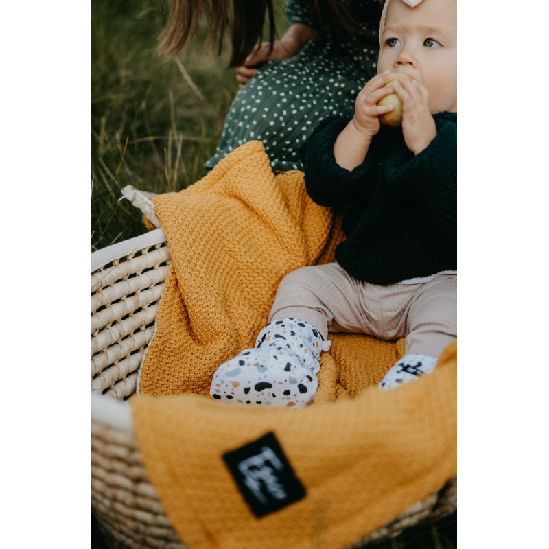 T-TOMI Knitted blanket WARM Mustard