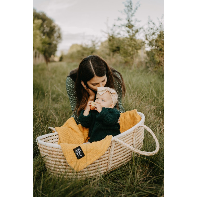 T-TOMI Knitted blanket WARM Mustard