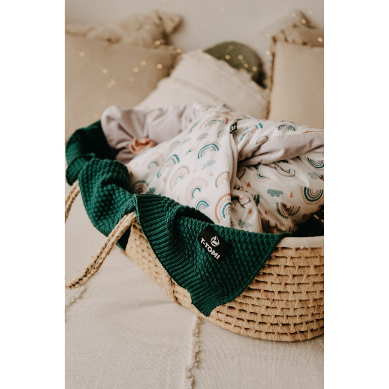 T-TOMI Knitted blanket Smaragd