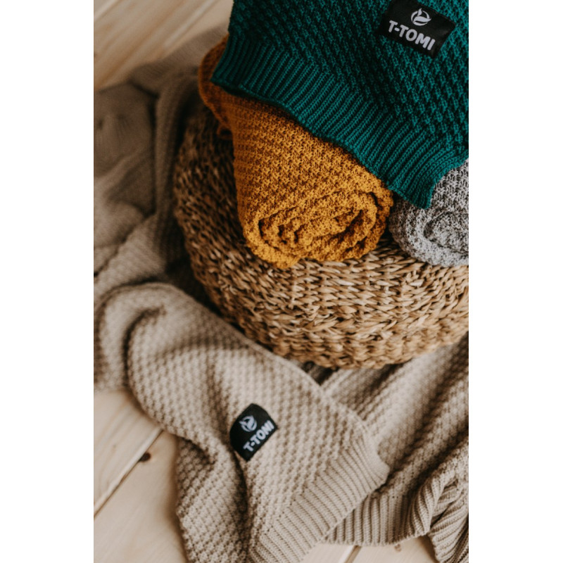 T-TOMI Knitted blanket Raspberry