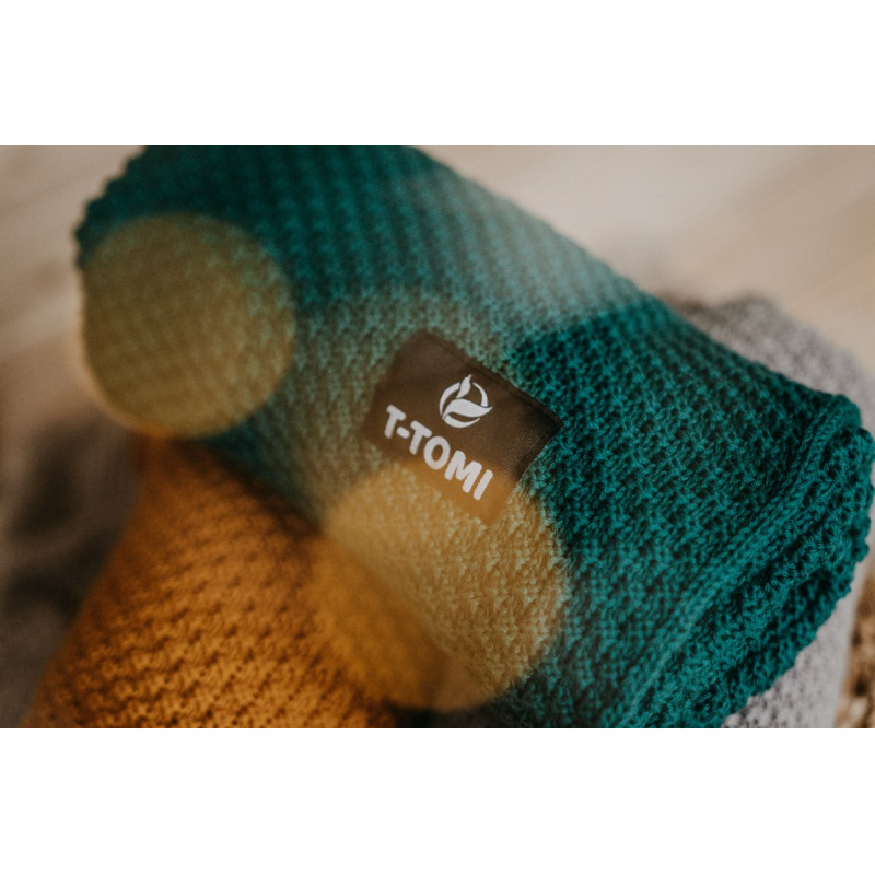 T-TOMI Knitted blanket Smaragd