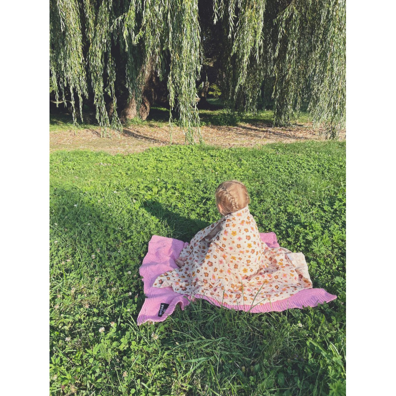 T-TOMI Knitted blanket Pink waves