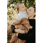 T-TOMI Knitted blanket Dark blue waves