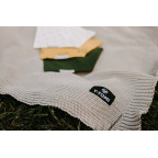 T-TOMI Knitted blanket Dark grey waves