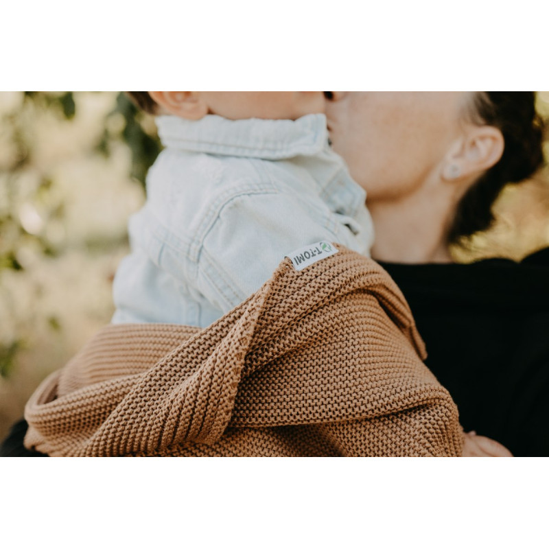 T-TOMI Knitted blanket Mocca waves