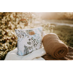 T-TOMI Knitted blanket Dark grey waves