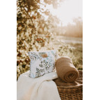 T-TOMI Knitted blanket White waves