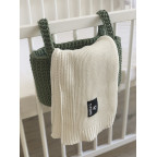 T-TOMI Knitted blanket White waves