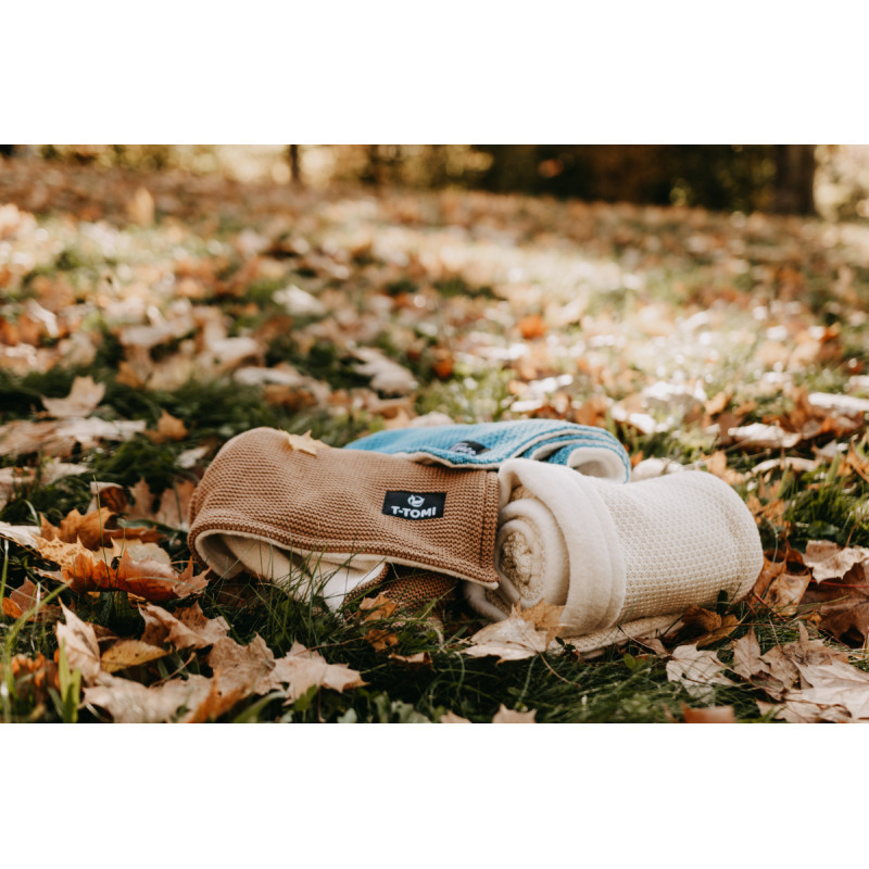 T-TOMI Knitted blanket WARM Mustard waves