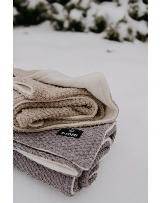 T-TOMI Knitted blanket WARM Sand