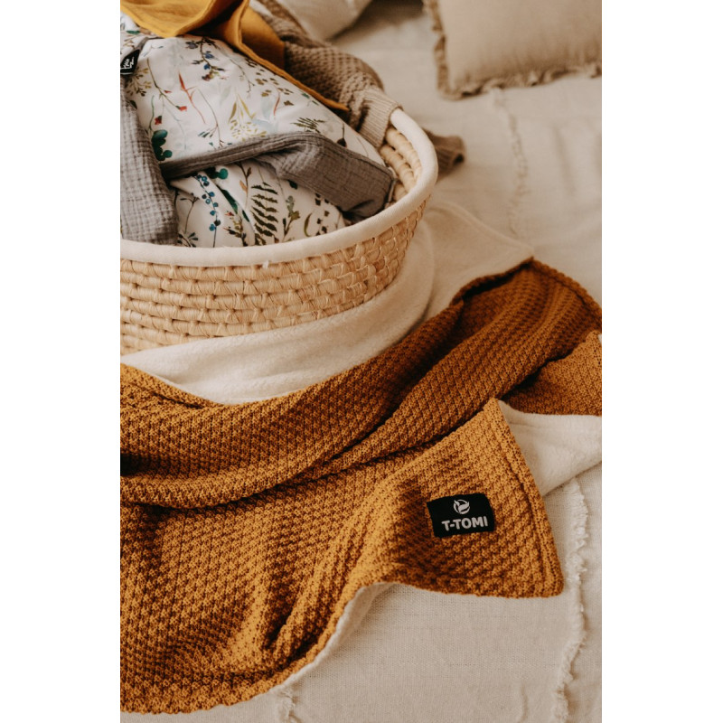 T-TOMI Knitted blanket WARM Curry