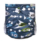 T-TOMI Pant diaper AIO - Changing set snaps Fish