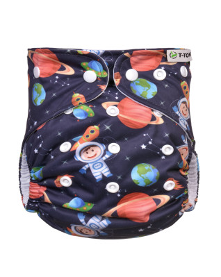 T-TOMI Pant diaper AIO - Changing set snaps Universe