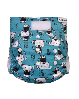 T-TOMI Pant diaper AIO - Changing set velcro Dogs