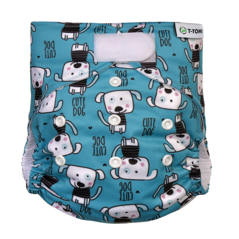 T-TOMI Pant diaper AIO - Changing set velcro Dogs
