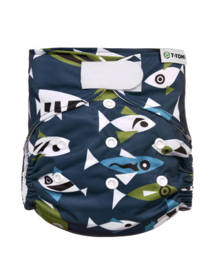 T-TOMI Pant diaper AIO - Changing set velcro Fish