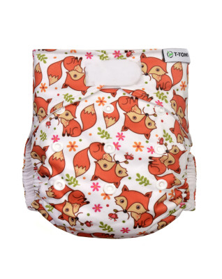 T-TOMI Pant diaper AIO - Changing set velcro Foxes