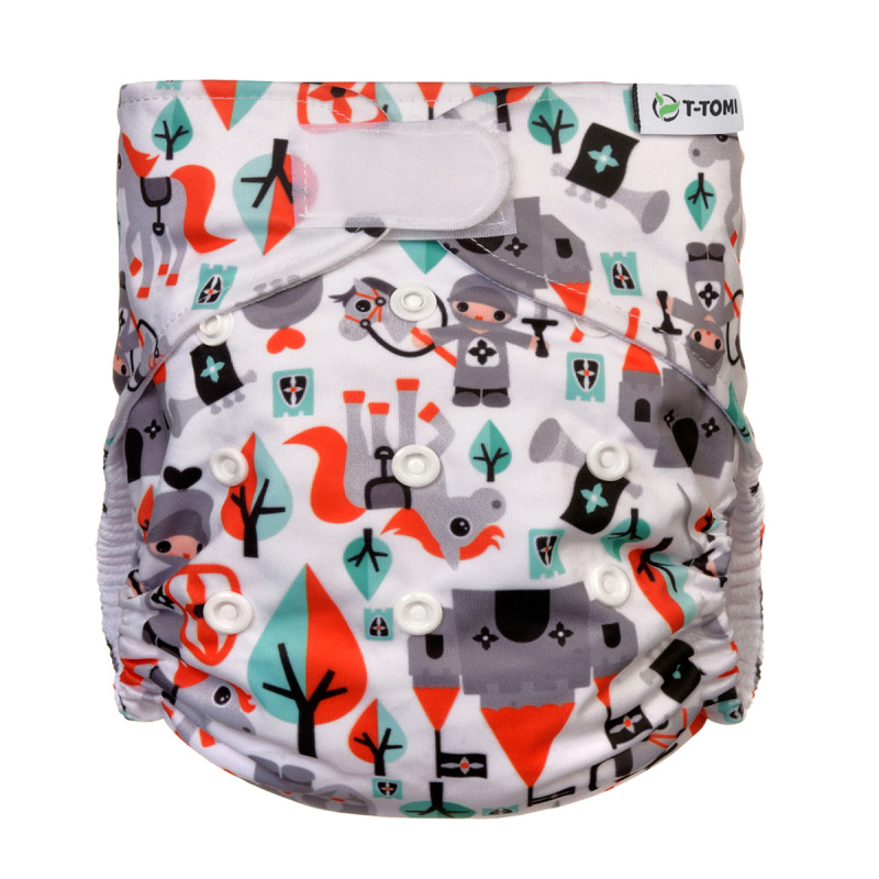 T-TOMI Pant diaper AIO - Changing set velcro Knights