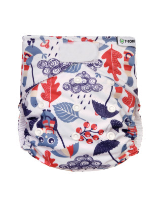 T-TOMI Pant diaper AIO - Changing set velcro Owls