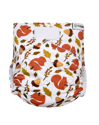 T-TOMI Pant diaper AIO - Changing set velcro Squirells