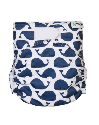 T-TOMI Pant diaper AIO - Changing set velcro Whales