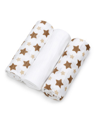 T-TOMI Bamboo diapers Beige stars