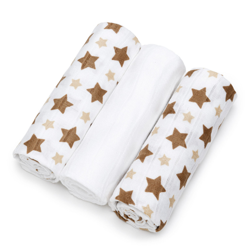 T-TOMI Bamboo diapers Beige stars