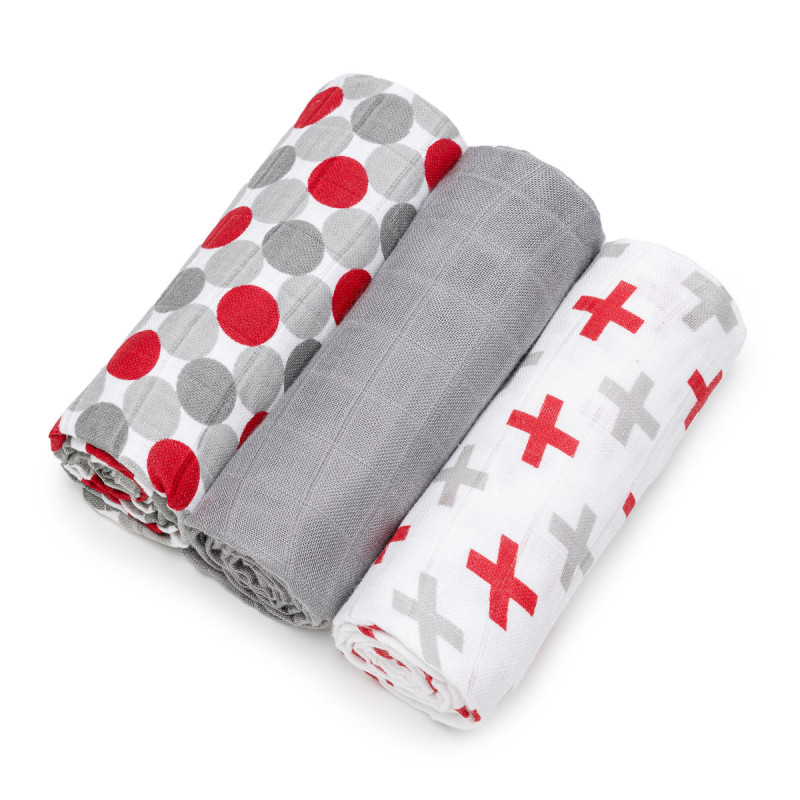 T-TOMI Bamboo diapers Grey bubbles