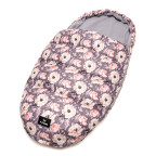 T-TOMI Footmuff Grey flowers