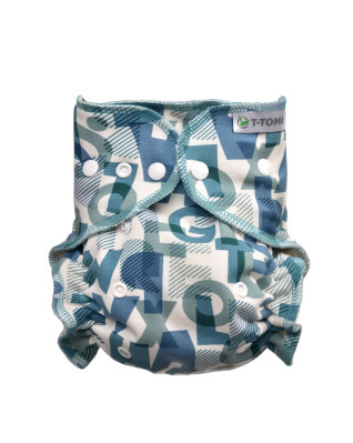 T-TOMI Pant diaper - Changing set snaps Green Alphabet  