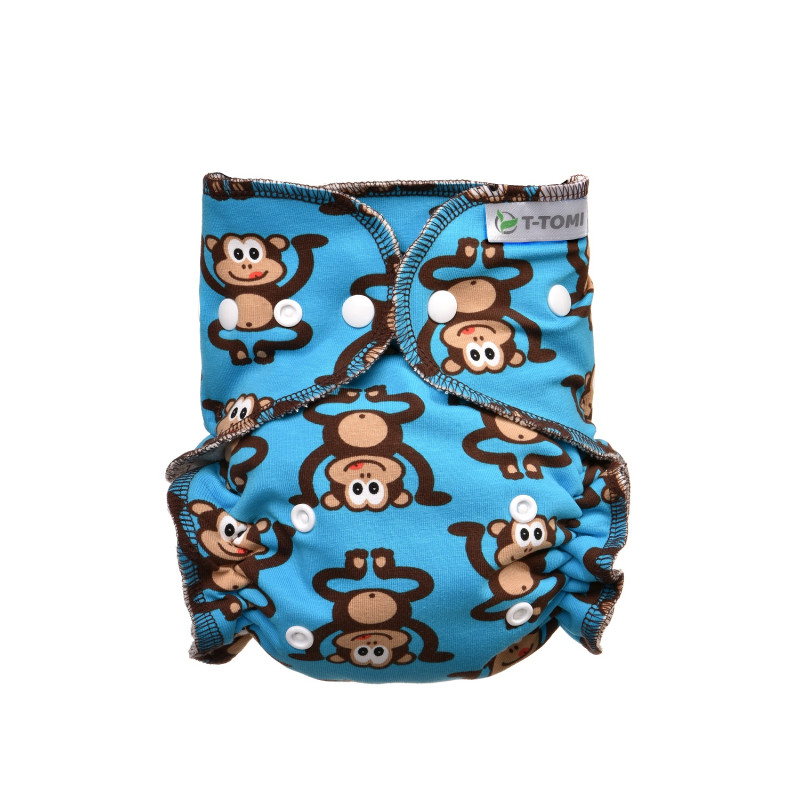 T-TOMI Pant diaper - Changing set snaps Monkies 