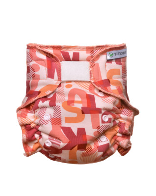 T-TOMI Pant diaper - changing set velcro Pink Alphabet 
