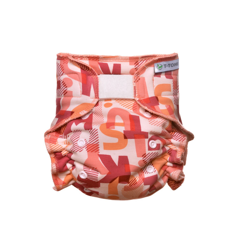 T-TOMI Pant diaper - changing set velcro Pink Alphabet 