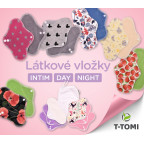 T-TOMI Cloth sanitary pad INTIM Pink stars