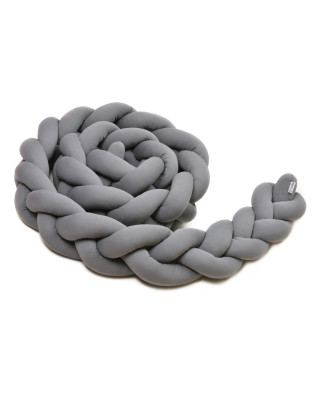 T-TOMI Braided crib bumpers 180 cm Anthracite