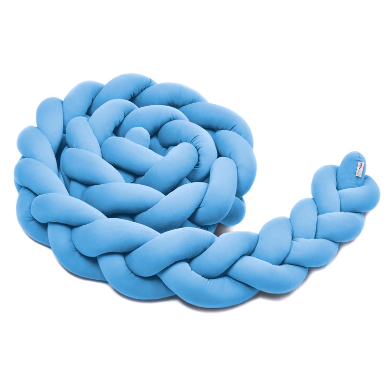 T-TOMI Braided crib bumpers 180 cm Blue