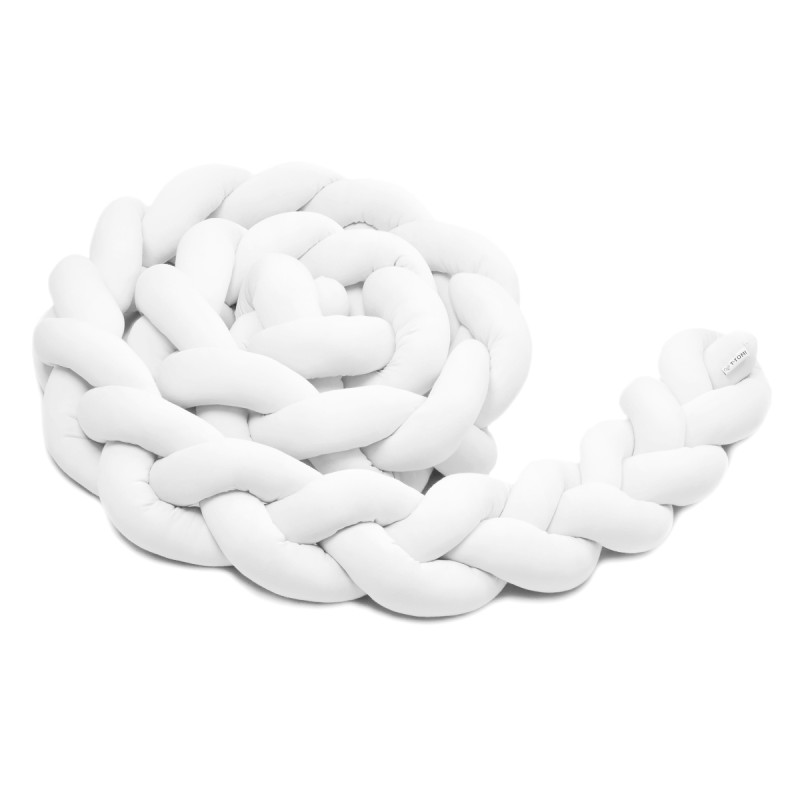 T-TOMI Braided crib bumpers 220 cm White