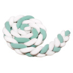 T-TOMI Braided crib bumpers 220 cm White + Mint